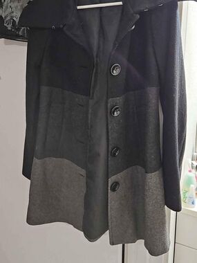 Womens Black & Charcoal H&M Coat